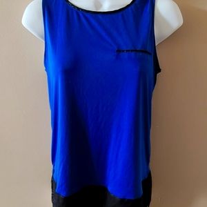 Worthington Blue and Black sleeveless top
